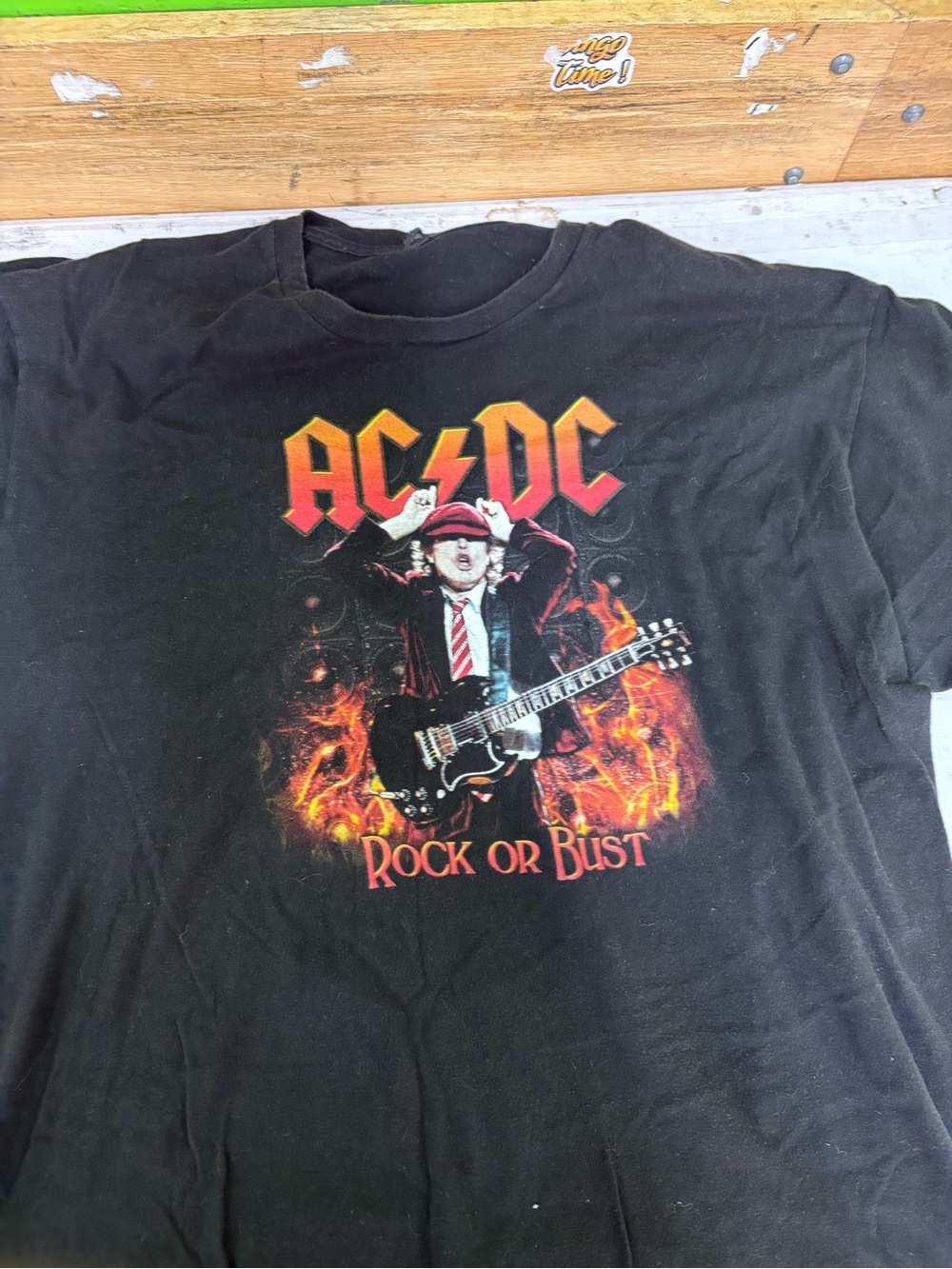 A/C Dc Rock Or Bust Highway to North America Tour 2015 Graphic T